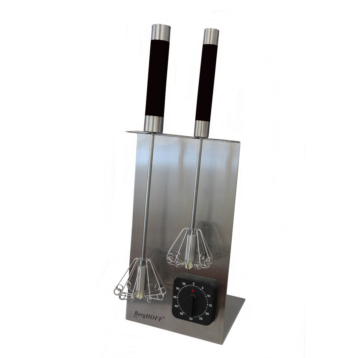 BergHOFF Essentials 3Pc 18/10 Stainless Steel Whisk Set, Black