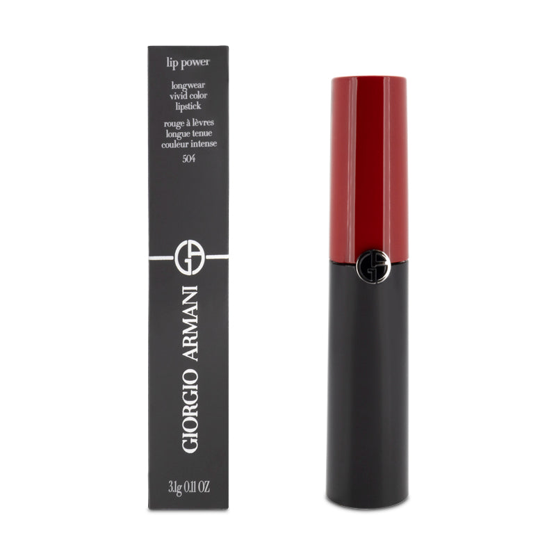 Giorgio Armani Lip Power Longwear Vivid Colour Lipstick 504 Flirt (Blemished Box)