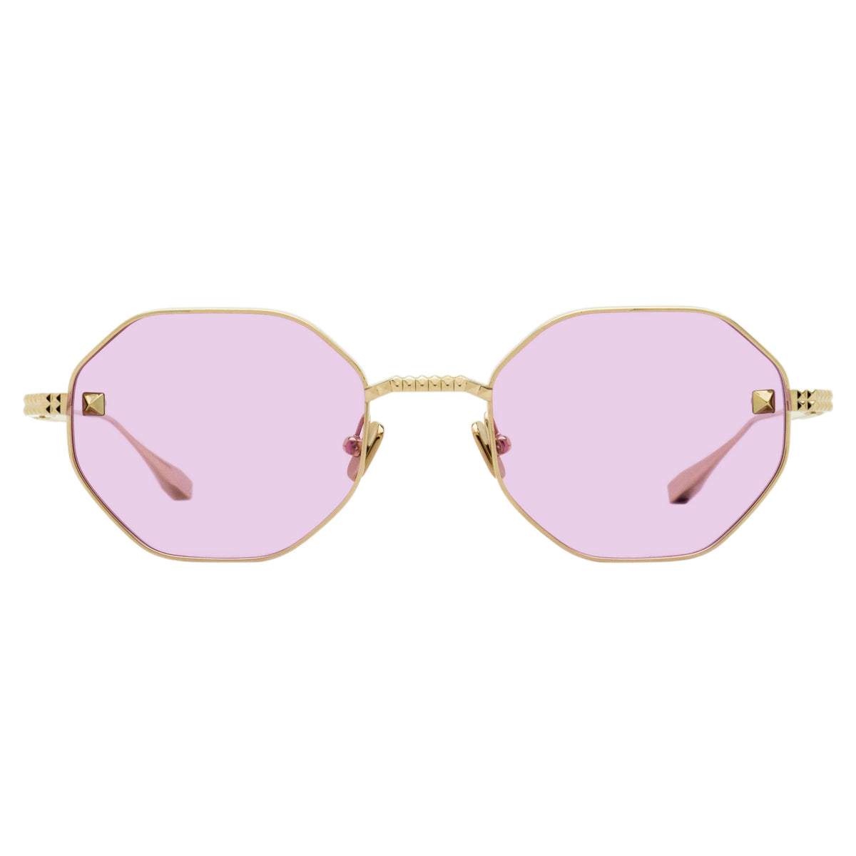 Valentino Titanium V-Stud Sunglasses VLX-122 a Gold 52mm