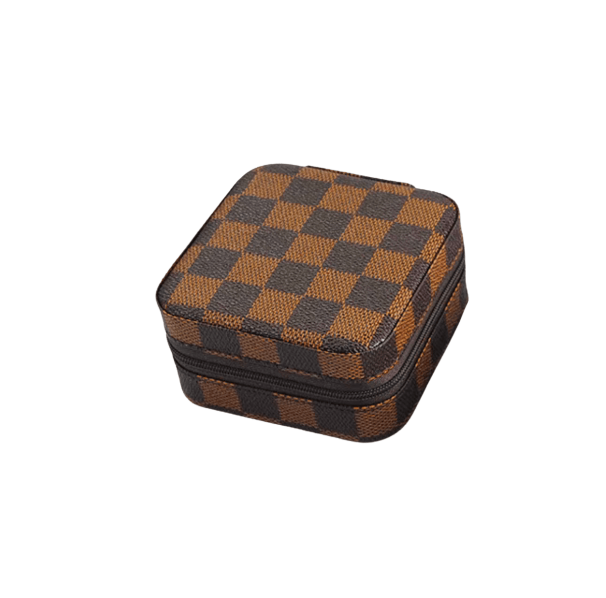 Checkered Jewelry Mini Travel Case