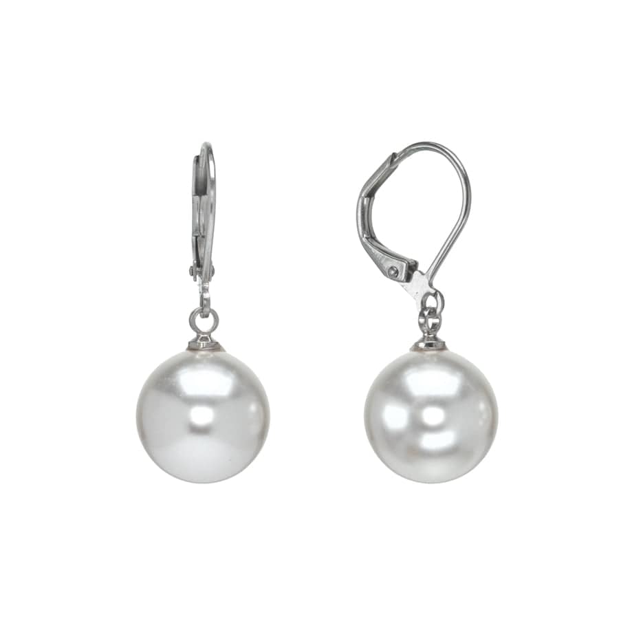 Classic Drop Earrings with Swarovski Pearls with Stainless Leverback