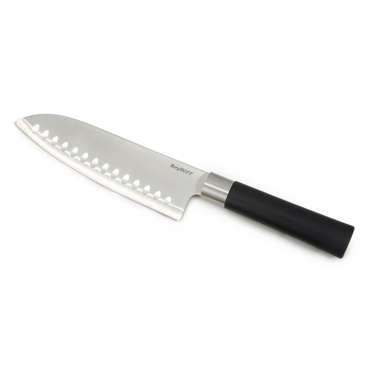 BergHOFF DiNA Codon Stainless Steel Scalloped Santoku Knife, 6.75"