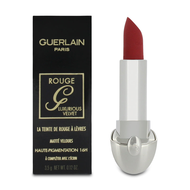Guerlain Rouge G Luxurious Velvet Matte Lipstick No.214 Flame Red (Blemished Box)