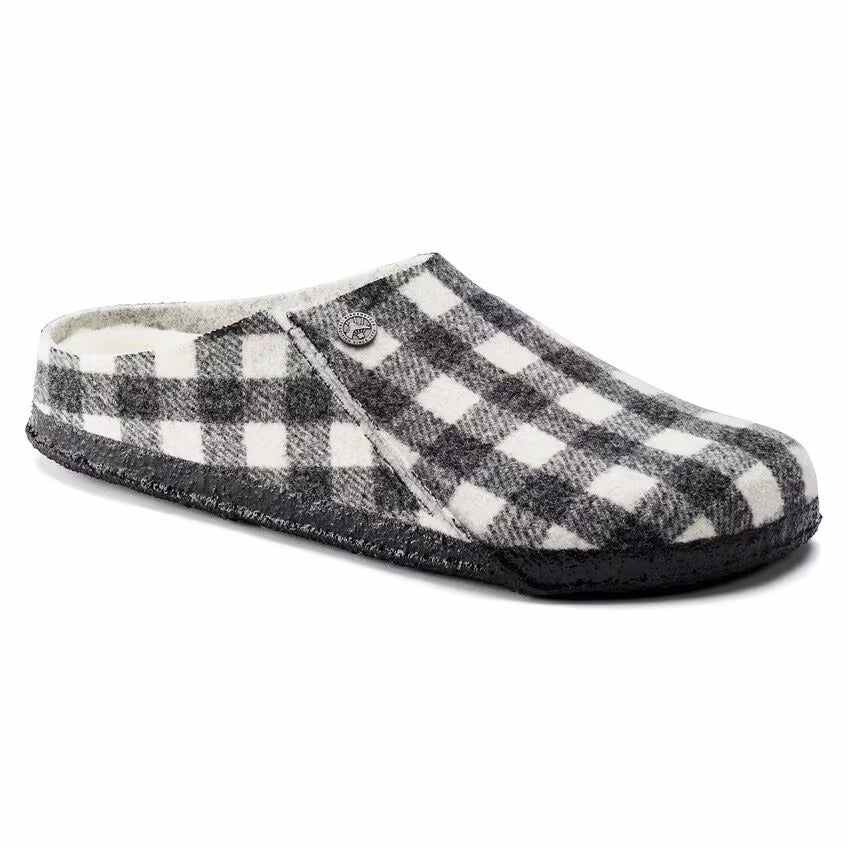 Birkenstock Zermatt Kids Shearling Wool Felt Plaid White