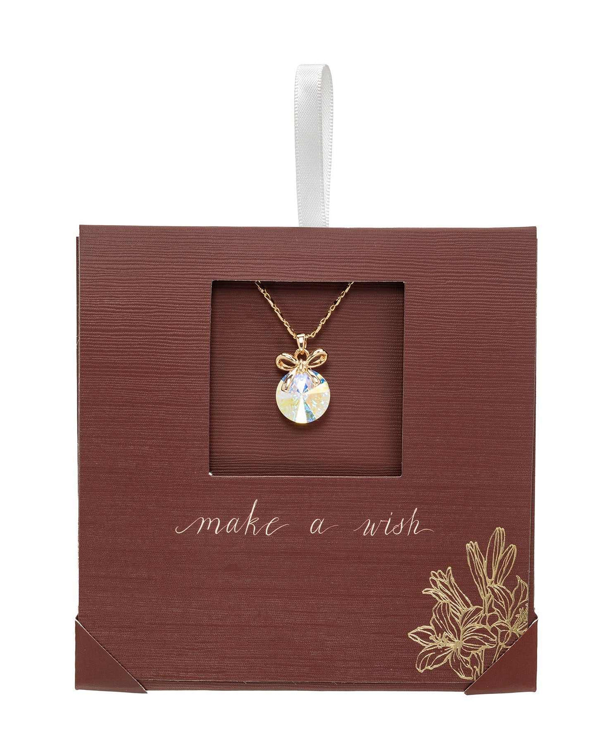 Gold Gift AB Necklace – Made with Swarovski Crystals