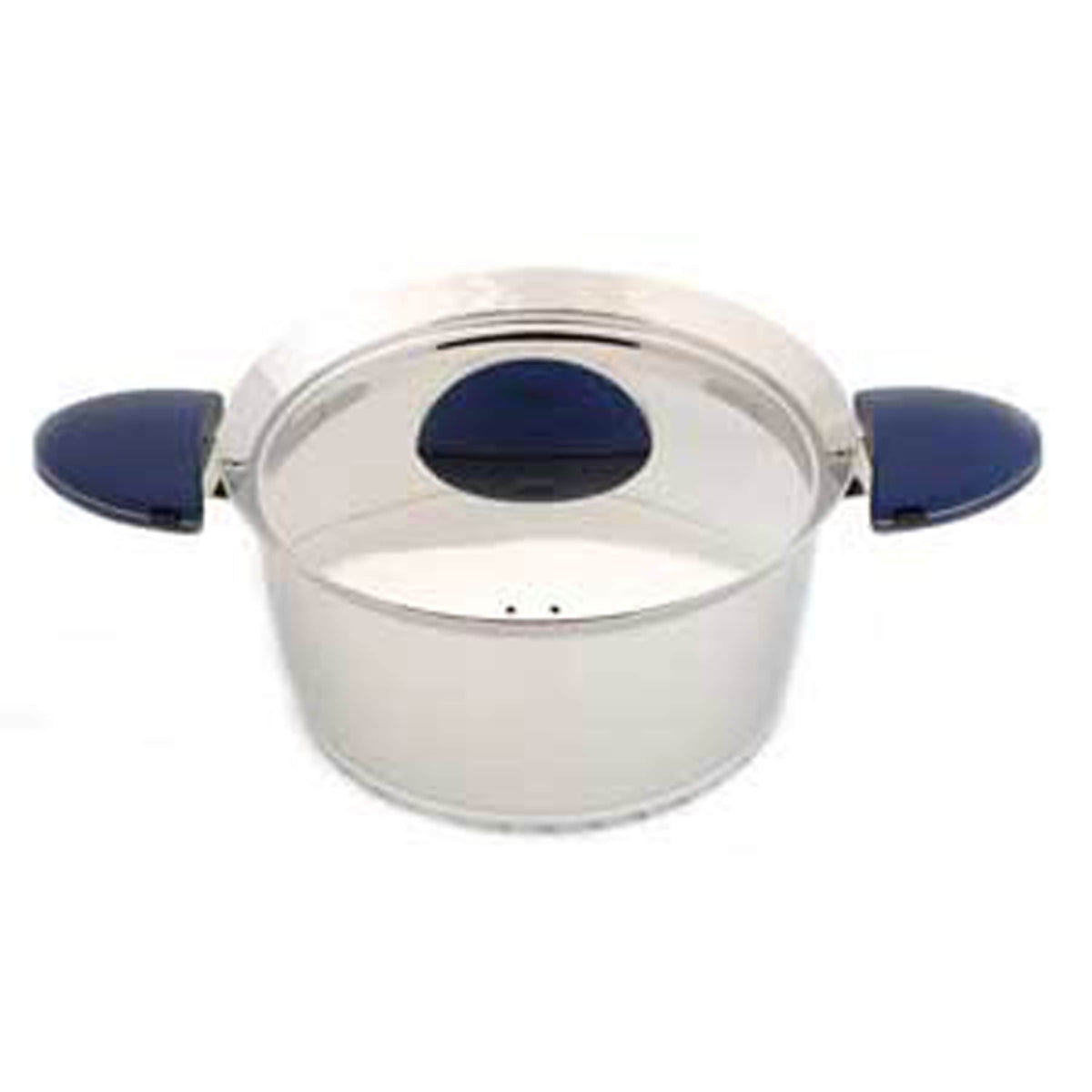 BergHOFF Stacca 10" 18/10 Stainless Steel Covered Stockpot, Blue