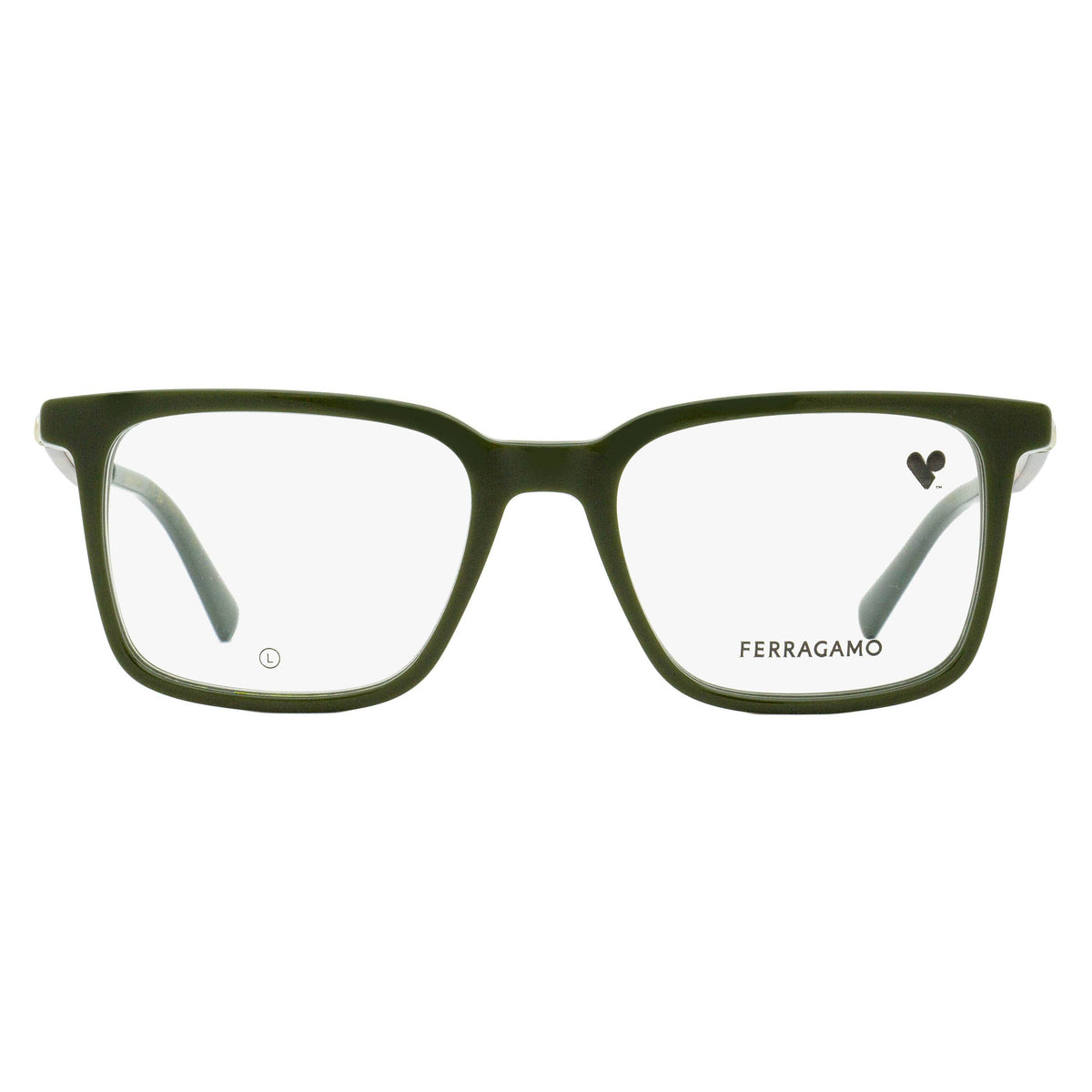 Ferragamo Rectangular Eyeglasses SF2969 302 Dark Green 53mm
