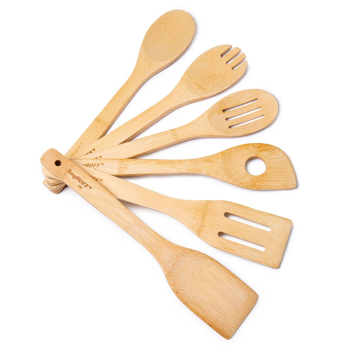 BergHOFF Bamboo 6Pc Wooden Cooking Utensil Set