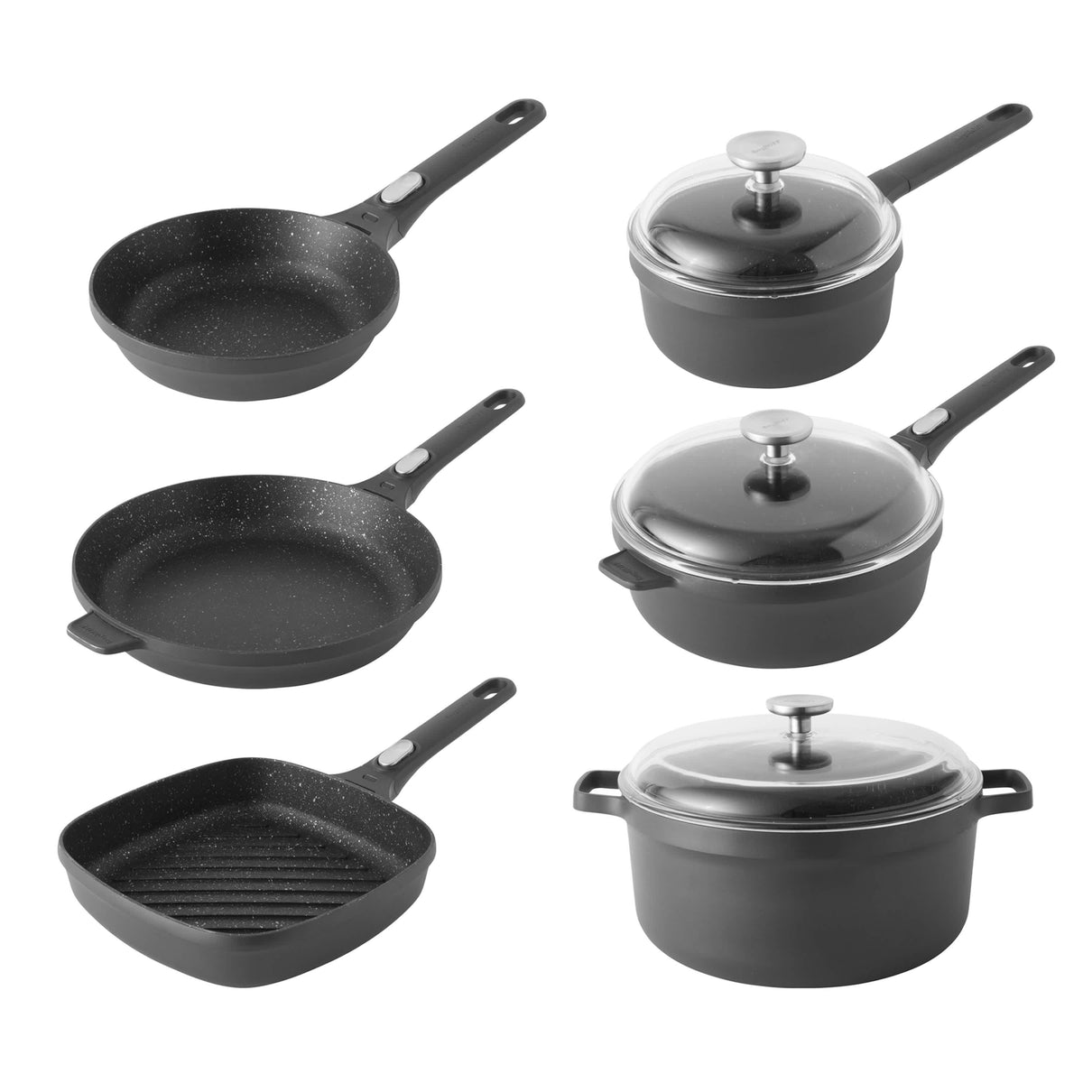BergHOFF GEM 9pc Nonstick Cast Aluminum Advanced Cookware Set