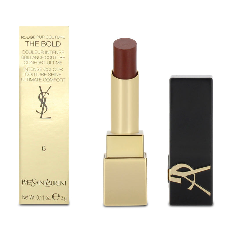 YSL Rouge Pur Couture The Bold LIpstick 6 Reignited Amber (Blemished Box)