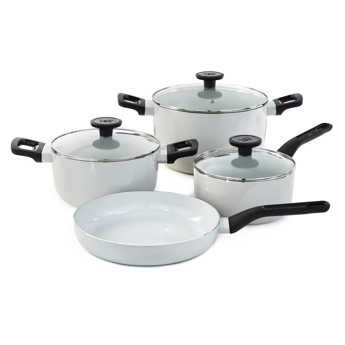 BergHOFF Leo Glints 7Pc Ceramic Nonstick Cookware Set, Spirit