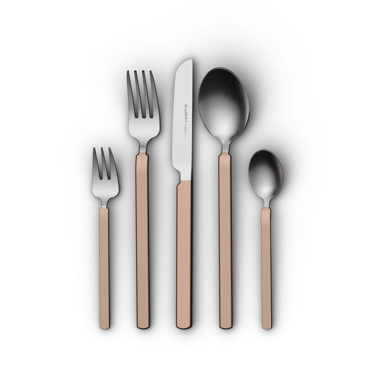 BergHOFF 20Pc Stainless Steel Flatware Set, Gold