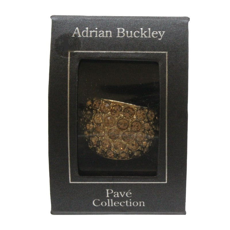 Adrian Buckley Pave Collection Gold Crystal Ring R350L (L)