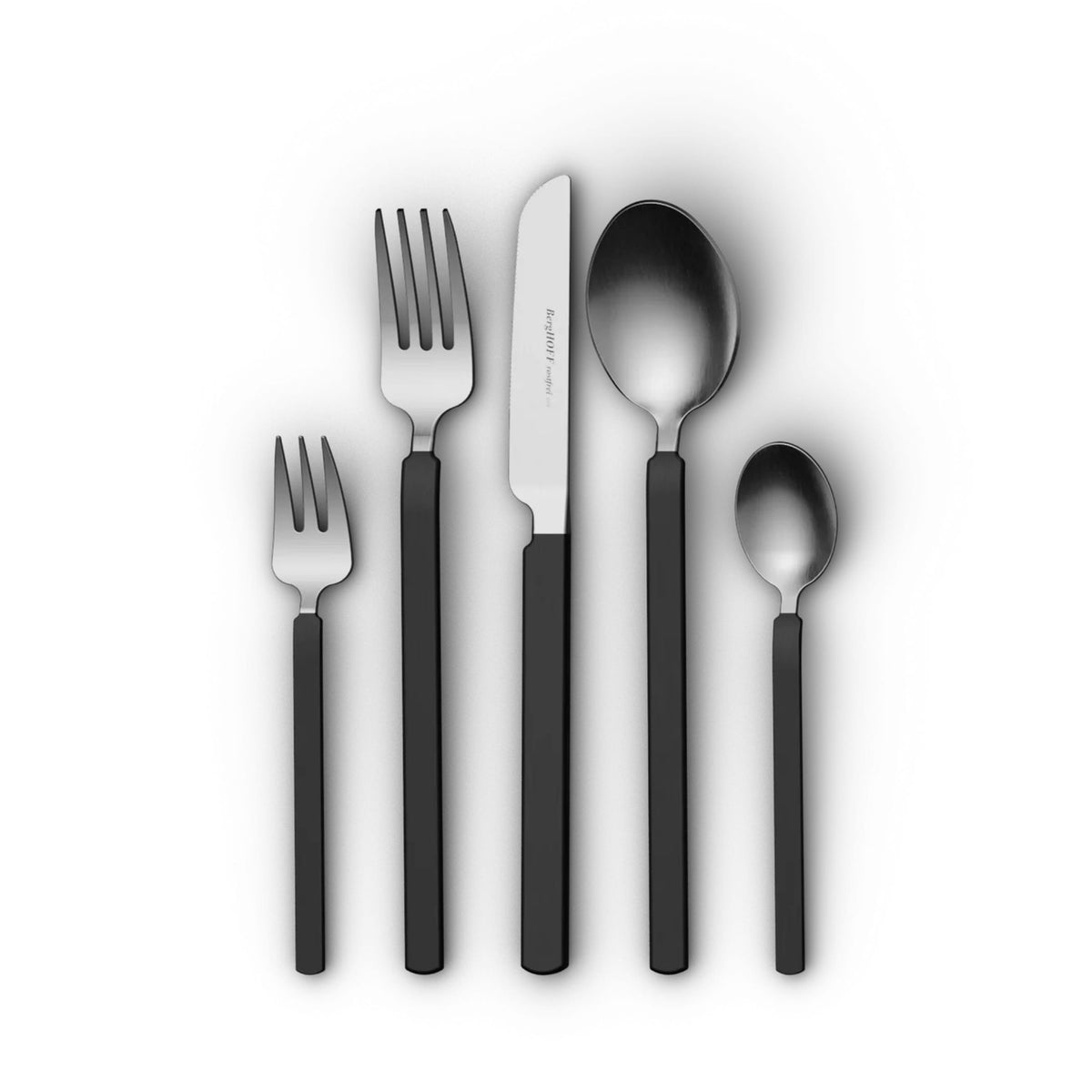 BergHOFF 20Pc Stainless Steel Flatware Set, Smokey Black