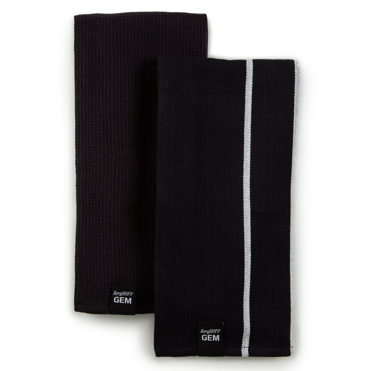 BergHOFF GEM 2pc Cotton Tea Towel Set, Black