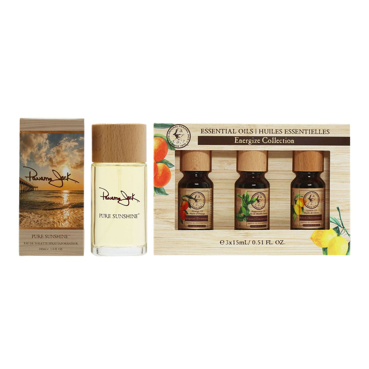 Duo Panama Jack Essential Oils Energize Set + Pure Sunshine