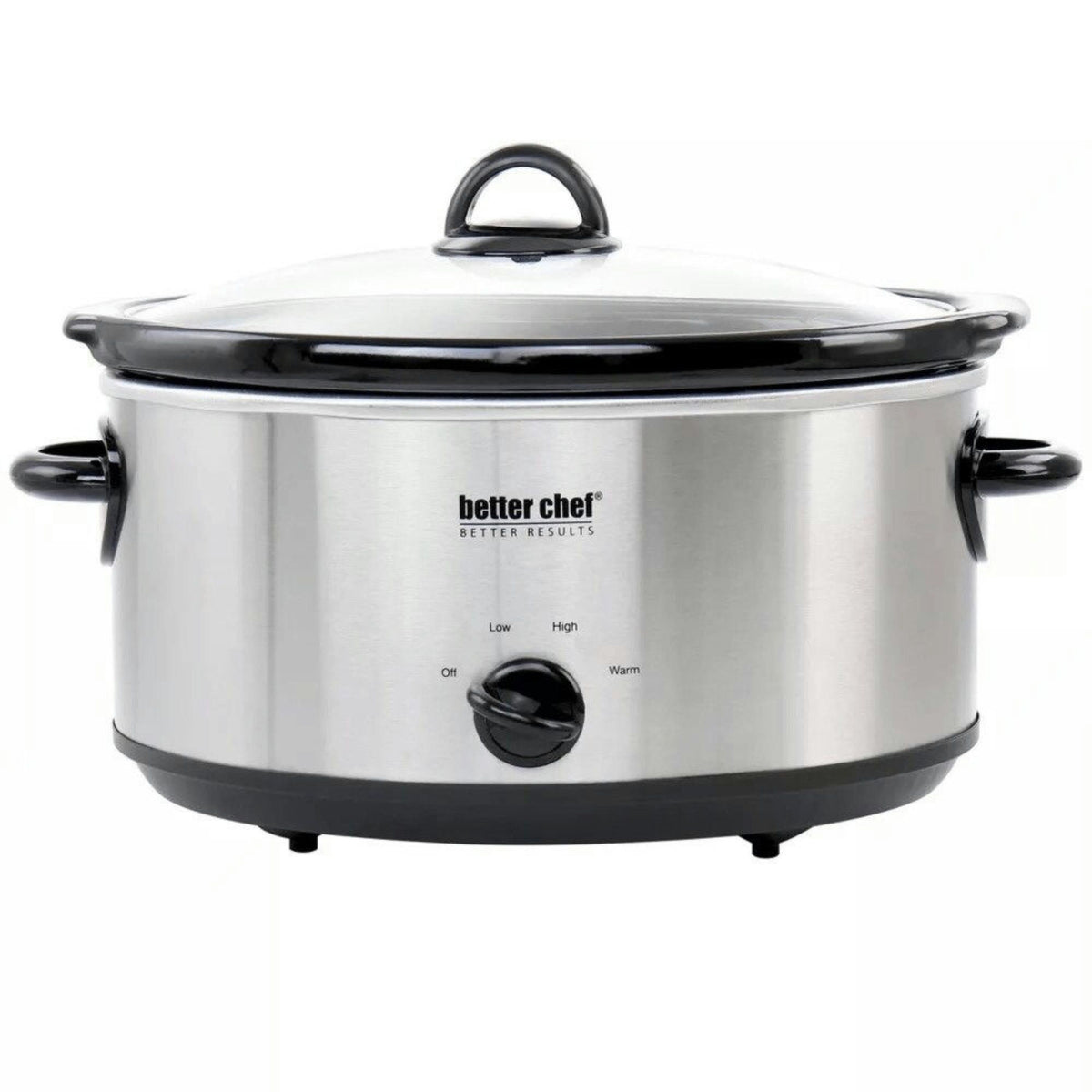 Better Chef 6-Quart Oval Slow Cooker Brushed Stainless