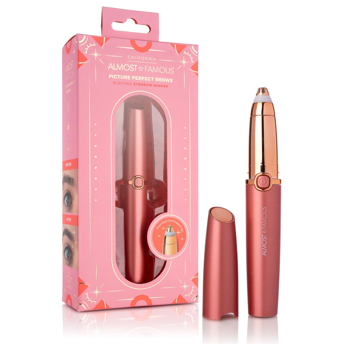 Almost Famous Perfect Brows Eyebrow Trimmer with Precision LED Tip