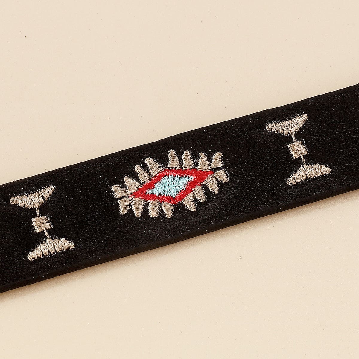 Black & Red Geometric Choker Necklace