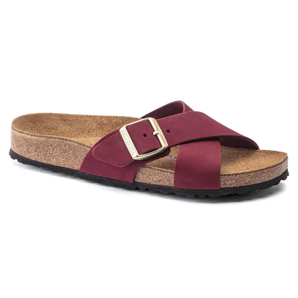 Birkenstock Women's Siena Soft Footbed Nubuck Maroon Sandals