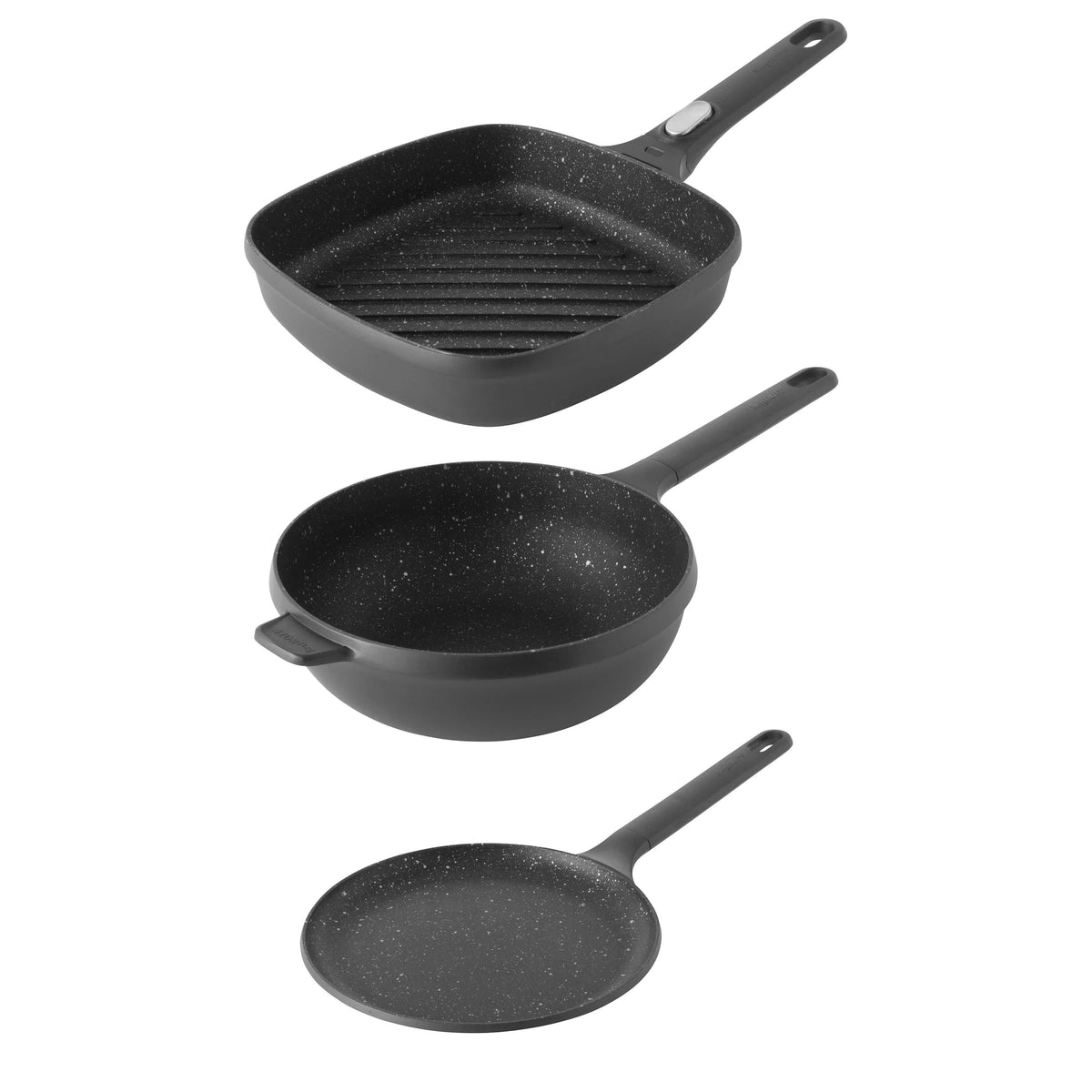 BergHOFF GEM 3Pc Nonstick Cast Aluminum Specialty Cookware Set