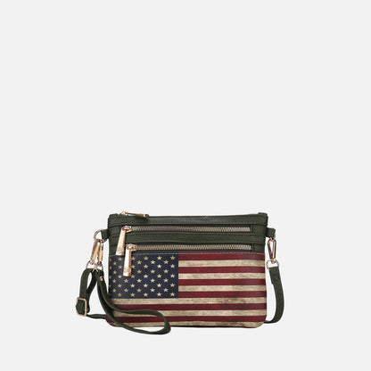 Alisson Printed Flag Crossbody Bag