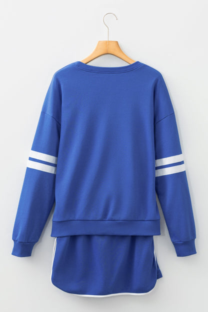 Threaded Pear Sophia Shoulder Pullover Mini Skirt