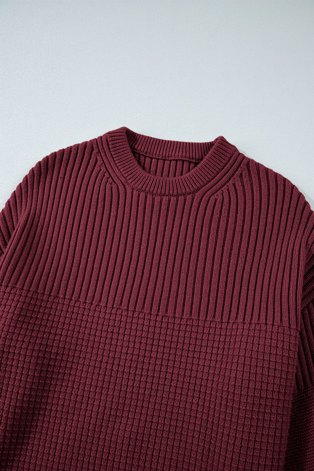 Threaded Pear Julietta Mixed Textured Knitted Sweater