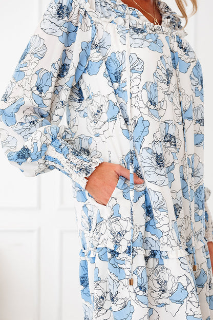 Threaded Pear Juliana Sleeve Flowy Mini Dress