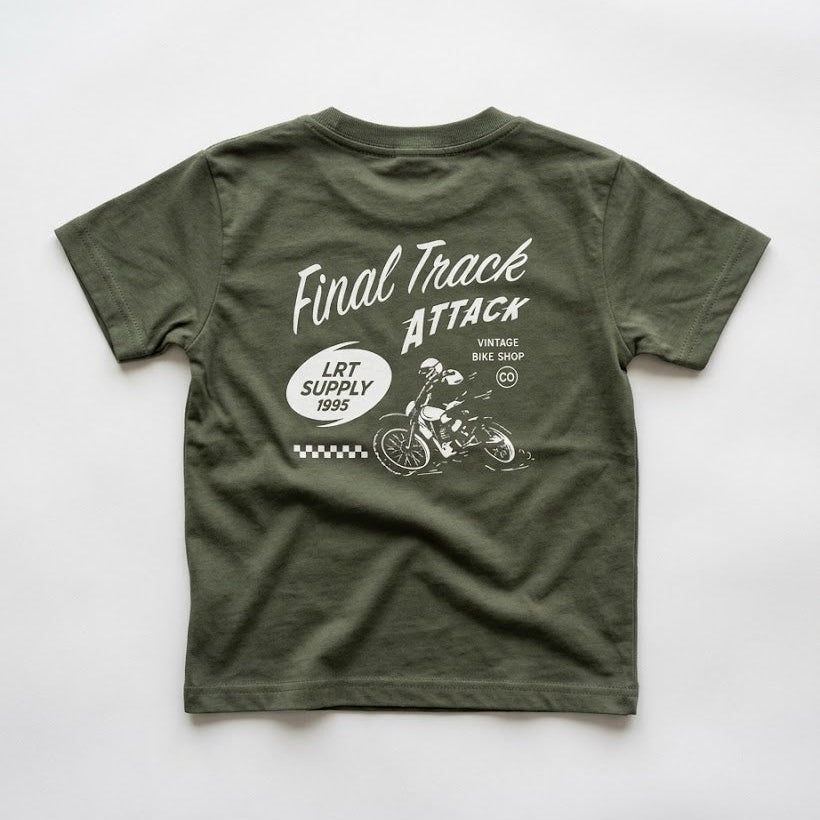 Final Track Attack Tee - Military Green