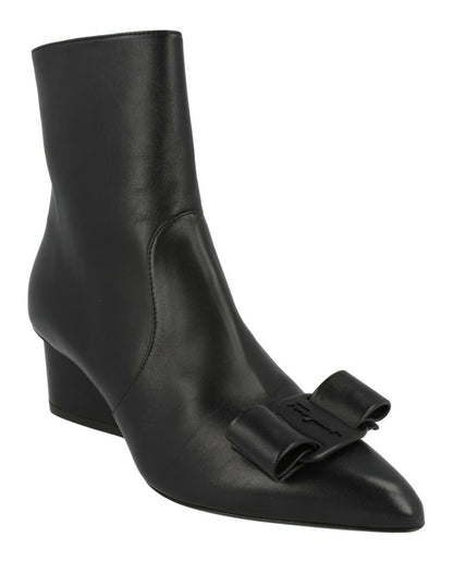 Ferragamo Vince Leather Booties