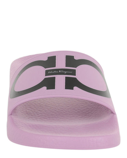 Ferragamo Groovy Dual Gancini Slides
