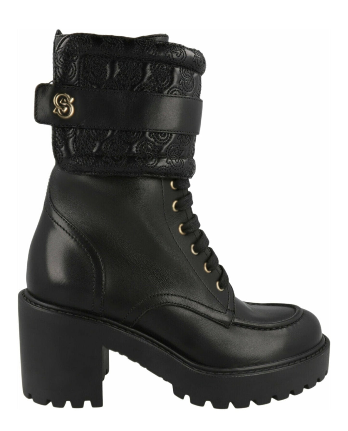 Ferragamo Shiraz Leather Combat Boots