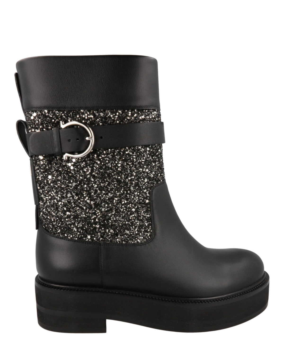 Ferragamo Ean Glitter Ankle Boots