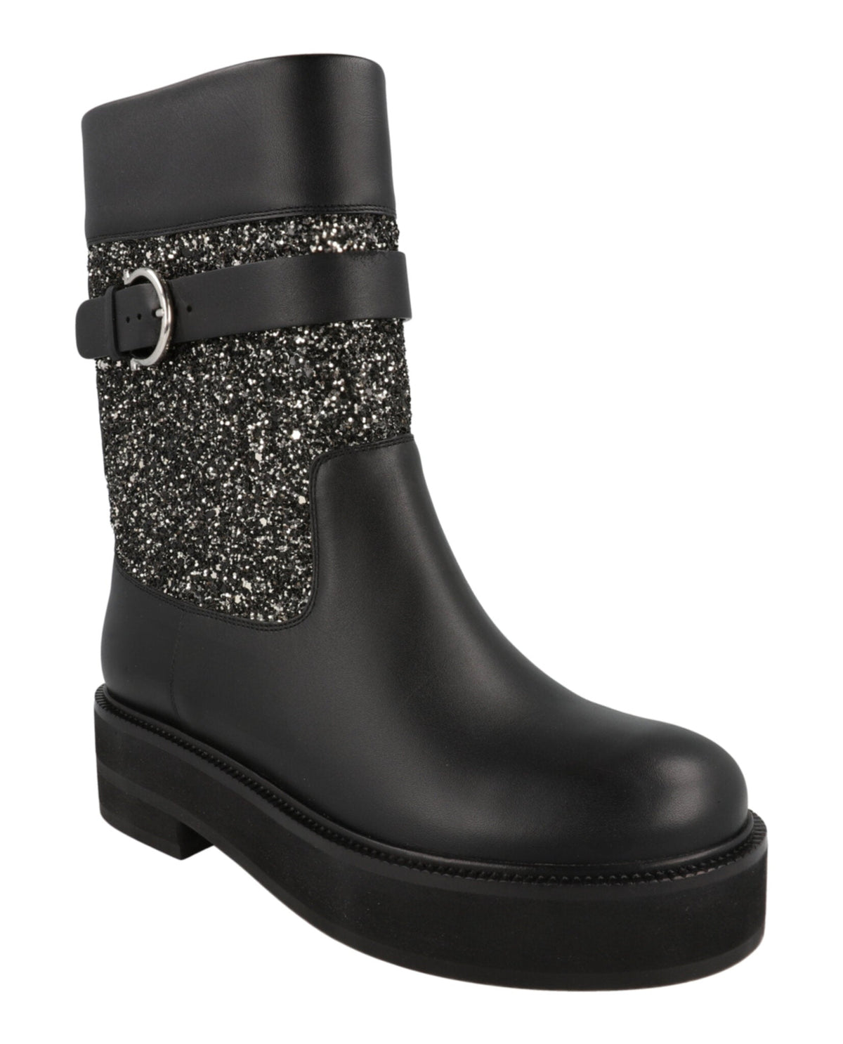 Ferragamo Ean Glitter Ankle Boots