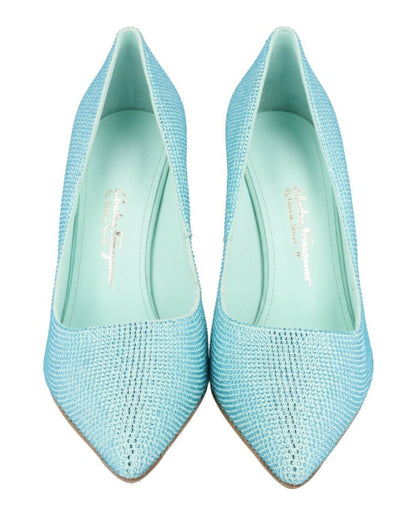 Ferragamo Ilary X5 Crystal Embellished Pumps