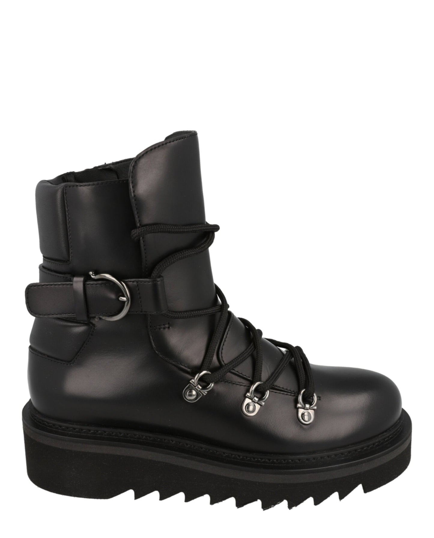 Ferragamo Elimo Lace-Up Leather Boots