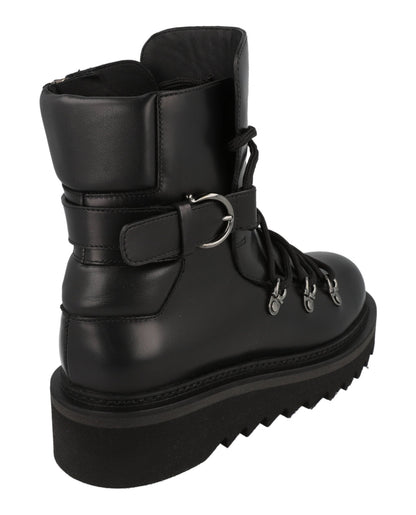 Ferragamo Elimo Lace-Up Leather Boots