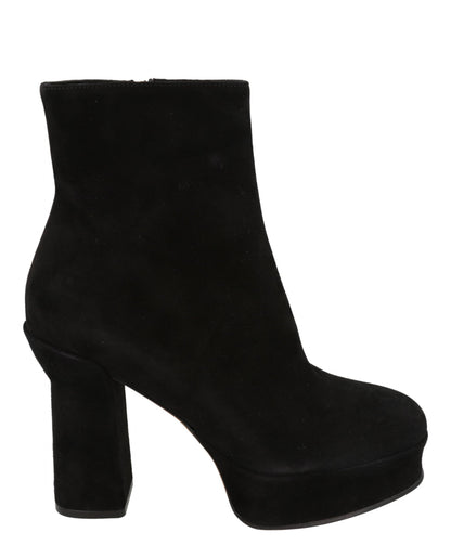 Ferragamo Sandra Suede Platform Booties