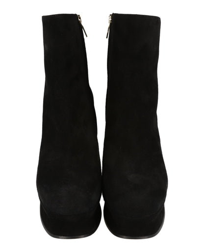 Ferragamo Sandra Suede Platform Booties