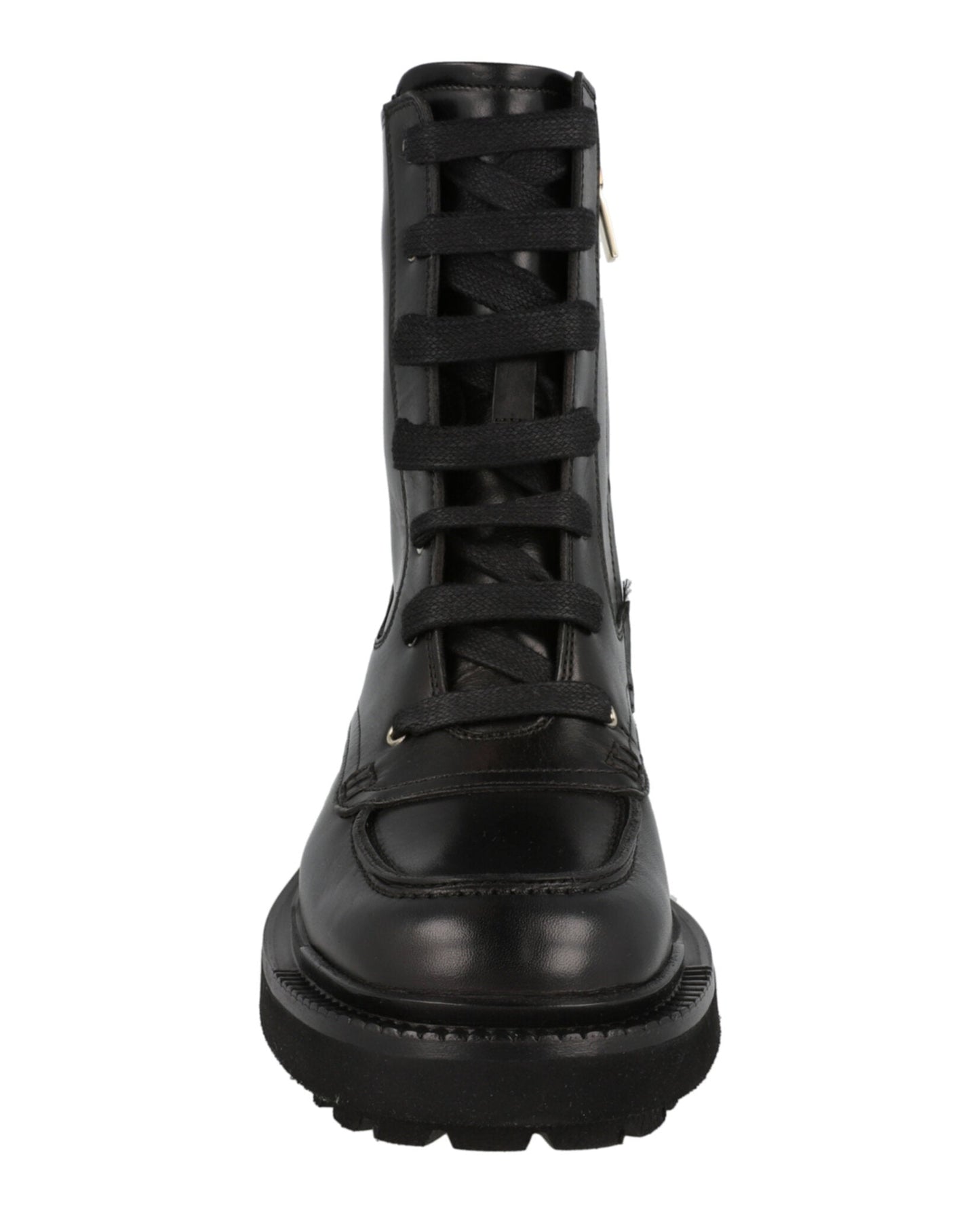 Ferragamo Leather Combat Boots