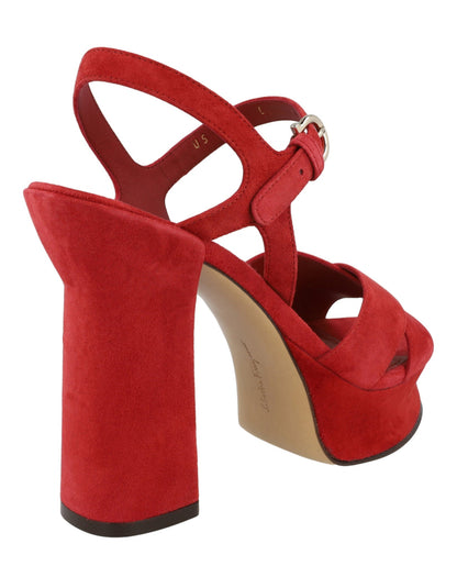 Ferragamo Sonya Suede Platform Sandals