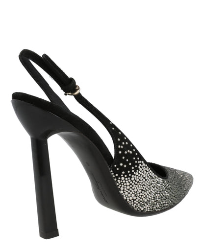 Ferragamo Jessie Crystal-Embellished Slingback Pumps