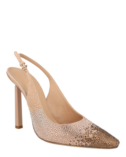 Ferragamo Jessie Crystal-Embellished Slingback Pumps