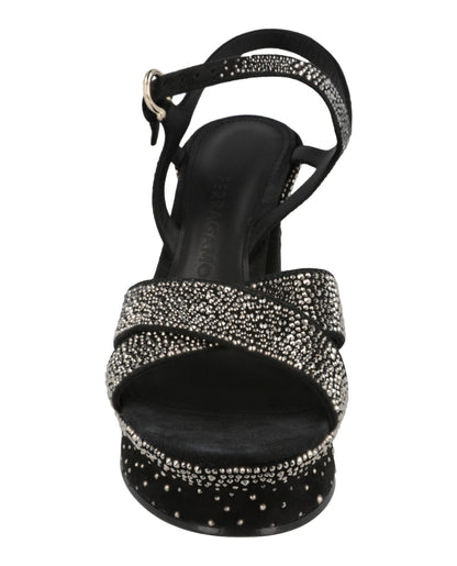 Ferragamo Sonya Suede Platform Sandals