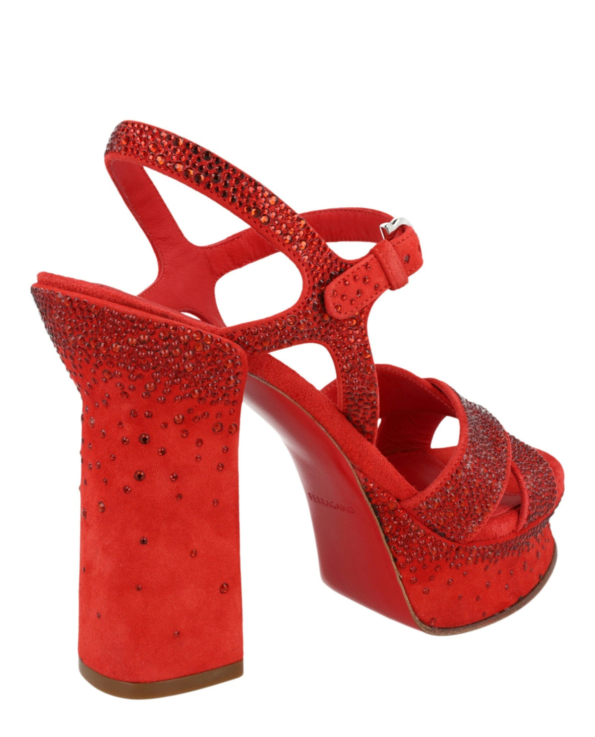 Ferragamo Sonya Suede Platform Sandals