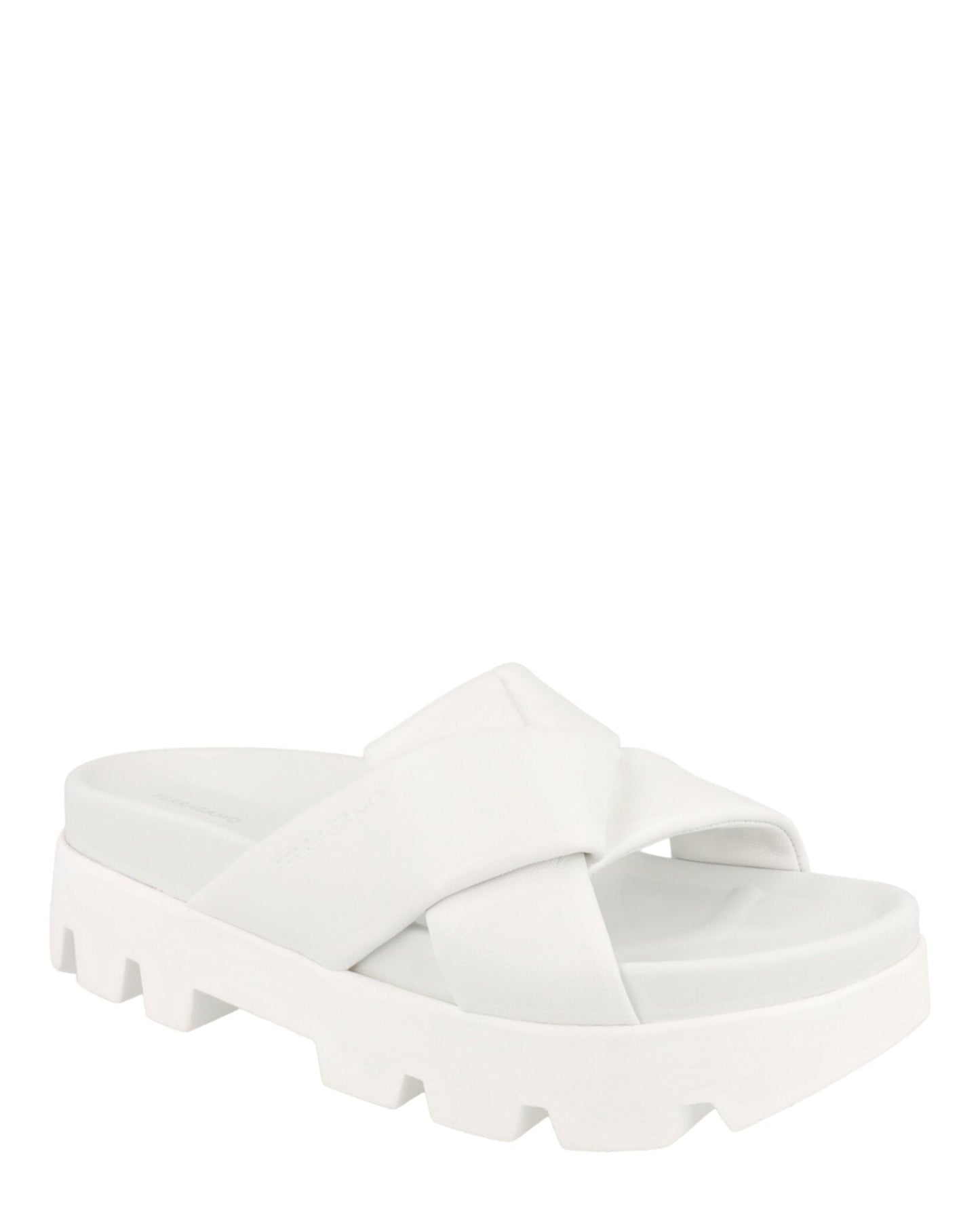 Ferragamo Air Lug Leather Slides