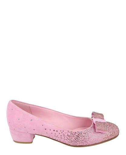 Ferragamo Vara Crystal-Embellished Pumps - Narrow Width