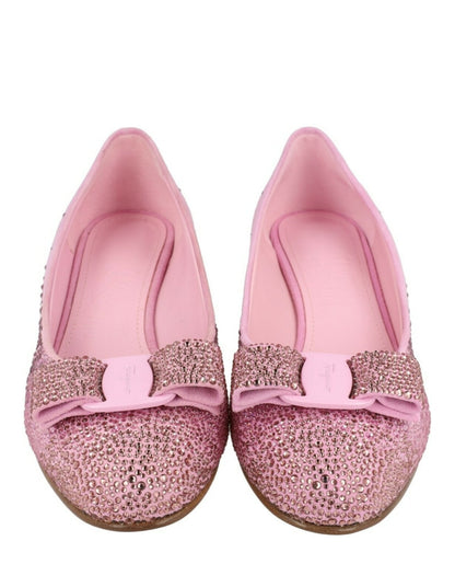 Ferragamo Vara Crystal-Embellished Pumps - Narrow Width