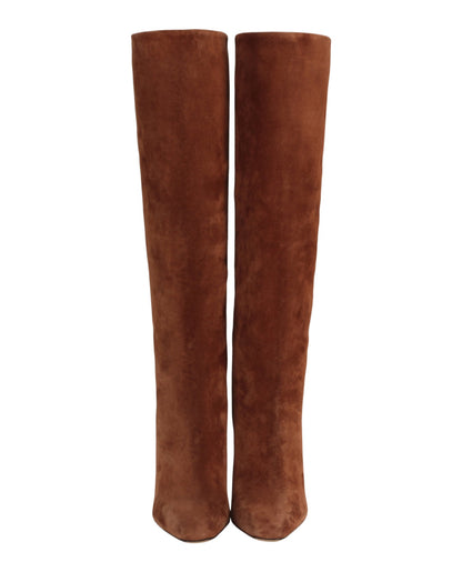 Ferragamo Pampero Suede Knee-High Boots